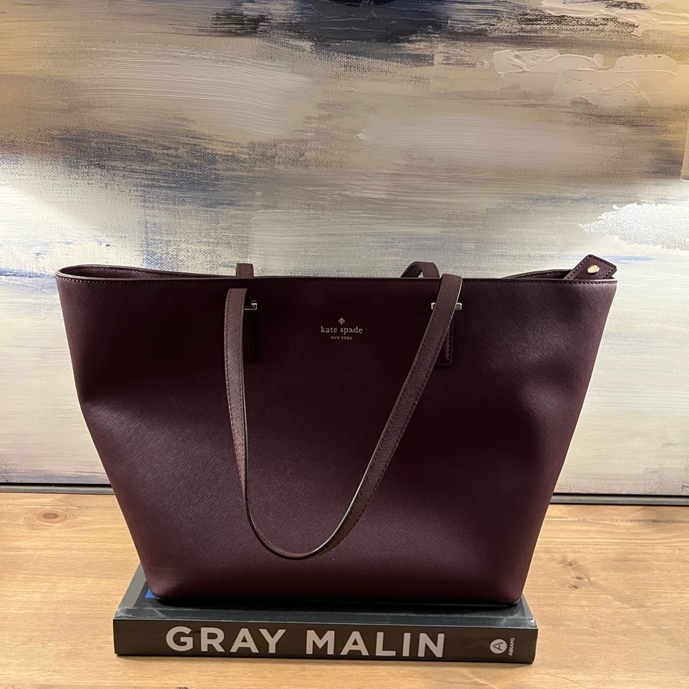 Kate Spade Burgundy Tote Bag